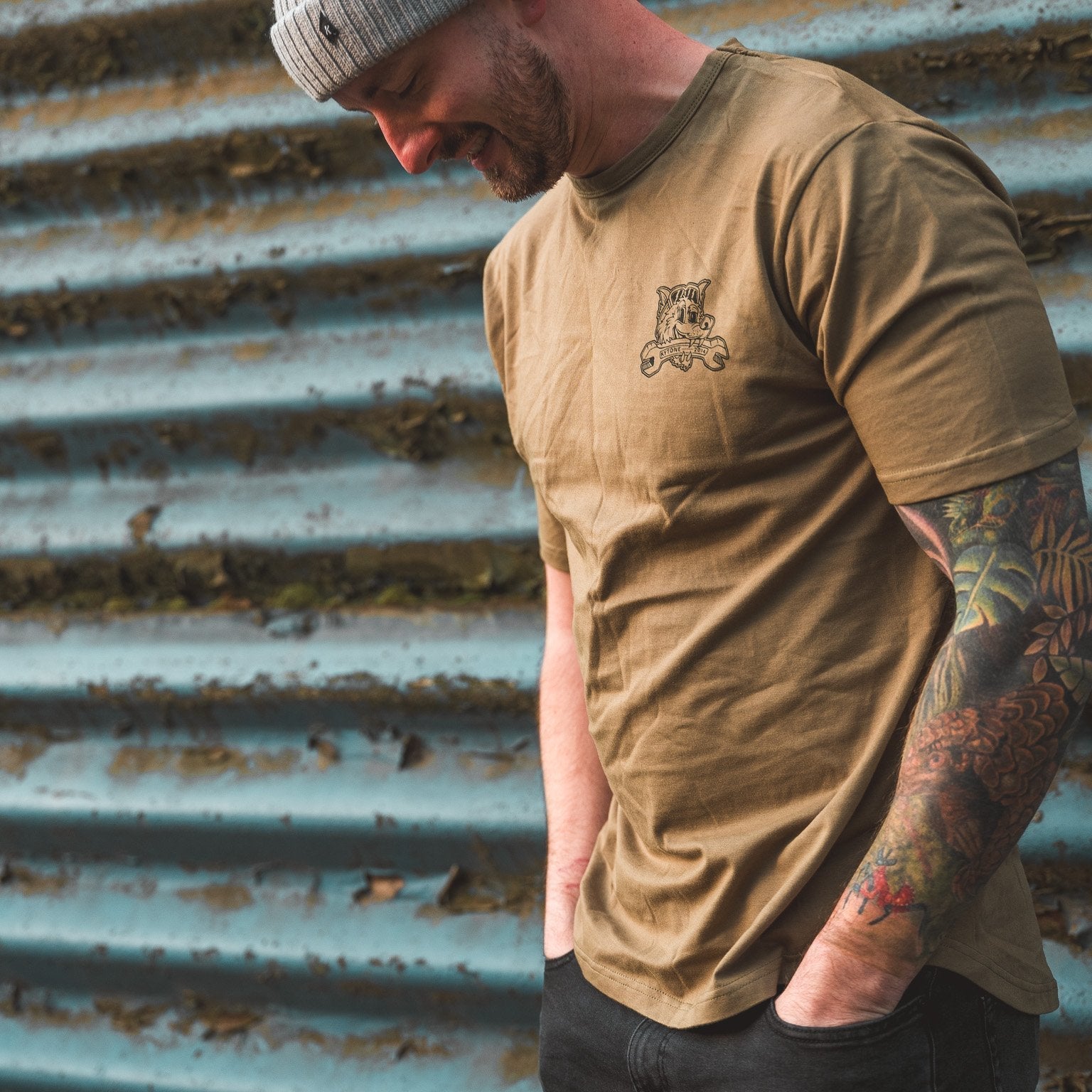Kytone Highway Hound T-shirt in Army - available at Veloce Club