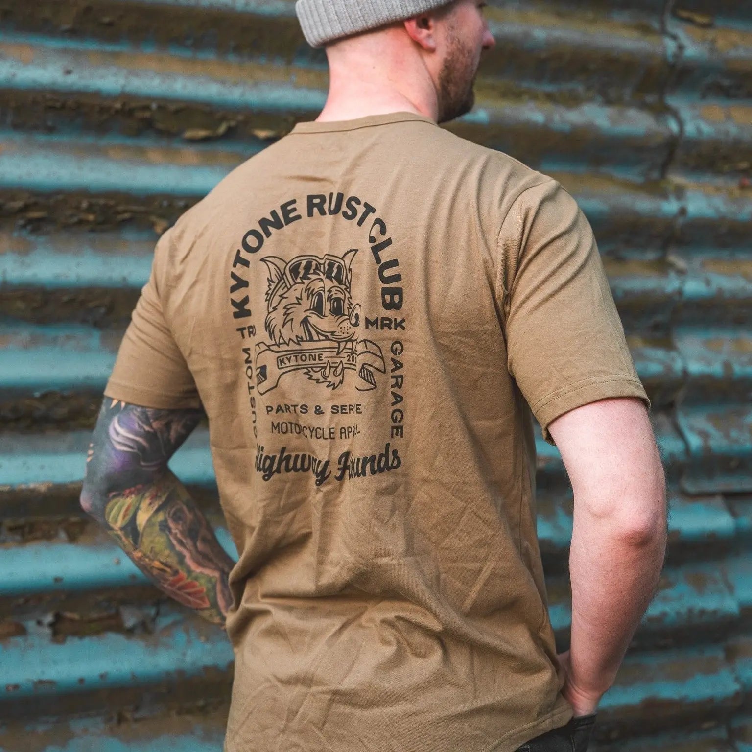 Kytone Highway Hound T-shirt in Army - available at Veloce Club