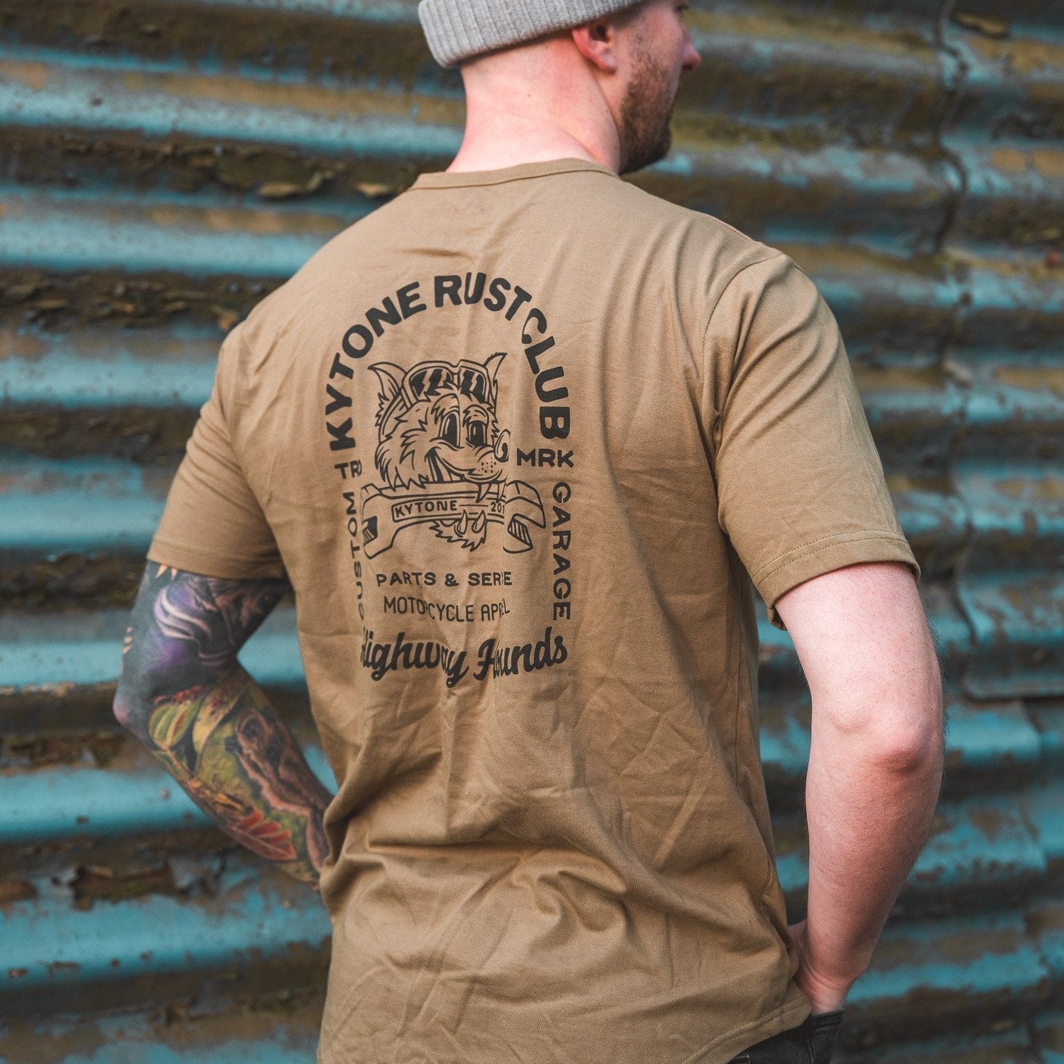 Kytone Highway Hound T-shirt in Army - available at Veloce Club
