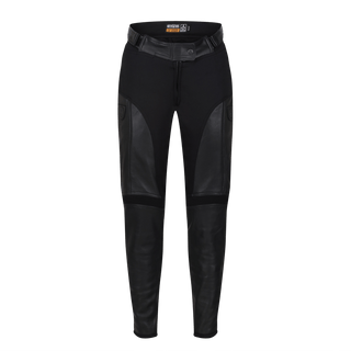Fiona Black Leather Trousers - available at Veloce Club