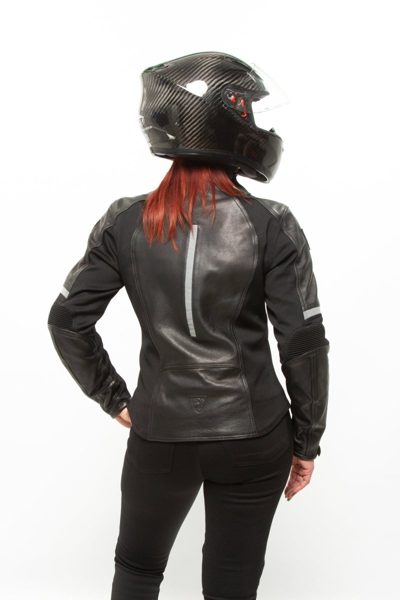 Fiona Leather Jacket Black - available at Veloce Club