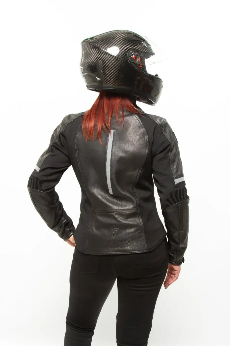 MotoGirl Fiona Leather Jacket Black | Veloce Club