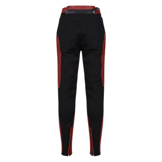 Fiona Red Leather Trousers - available at Veloce Club