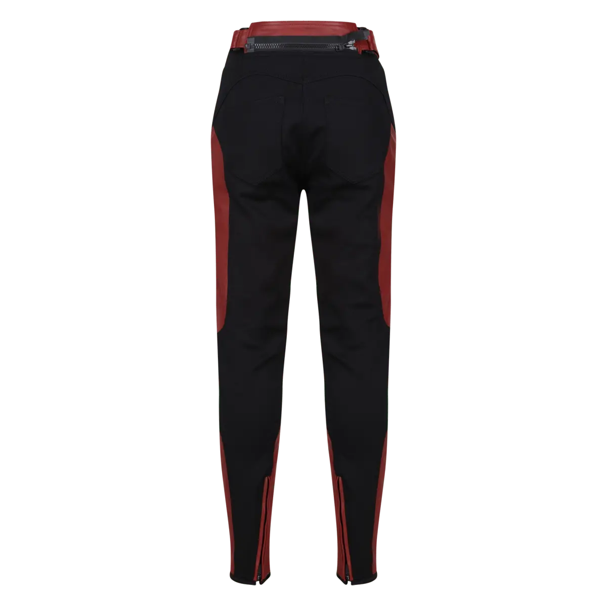 Fiona Red Leather Trousers - available at Veloce Club