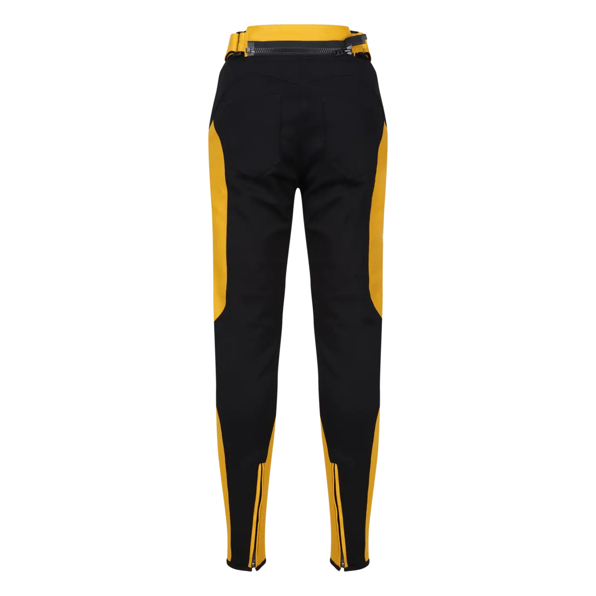 Fiona Yellow Leather Trousers - available at Veloce Club
