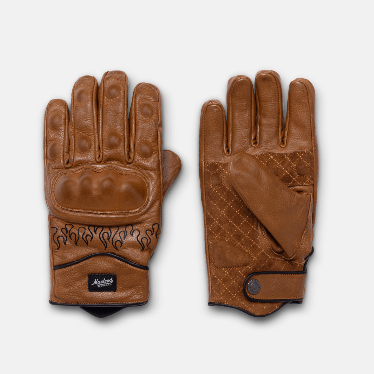 Macleod Motor Co Flame Motorcycle Gloves | Veloce Club