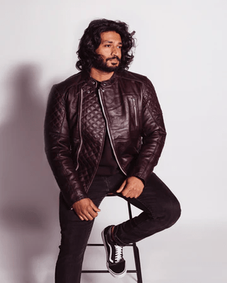 Goldtop The Bobber Jacket in Oxblood