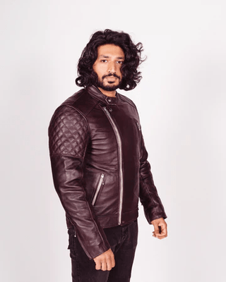 Goldtop The Bobber Jacket in Oxblood
