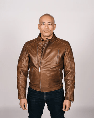 Goldtop The Bobber Jacket in Waxed Brown