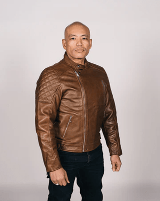 Goldtop The Bobber Jacket in Waxed Brown