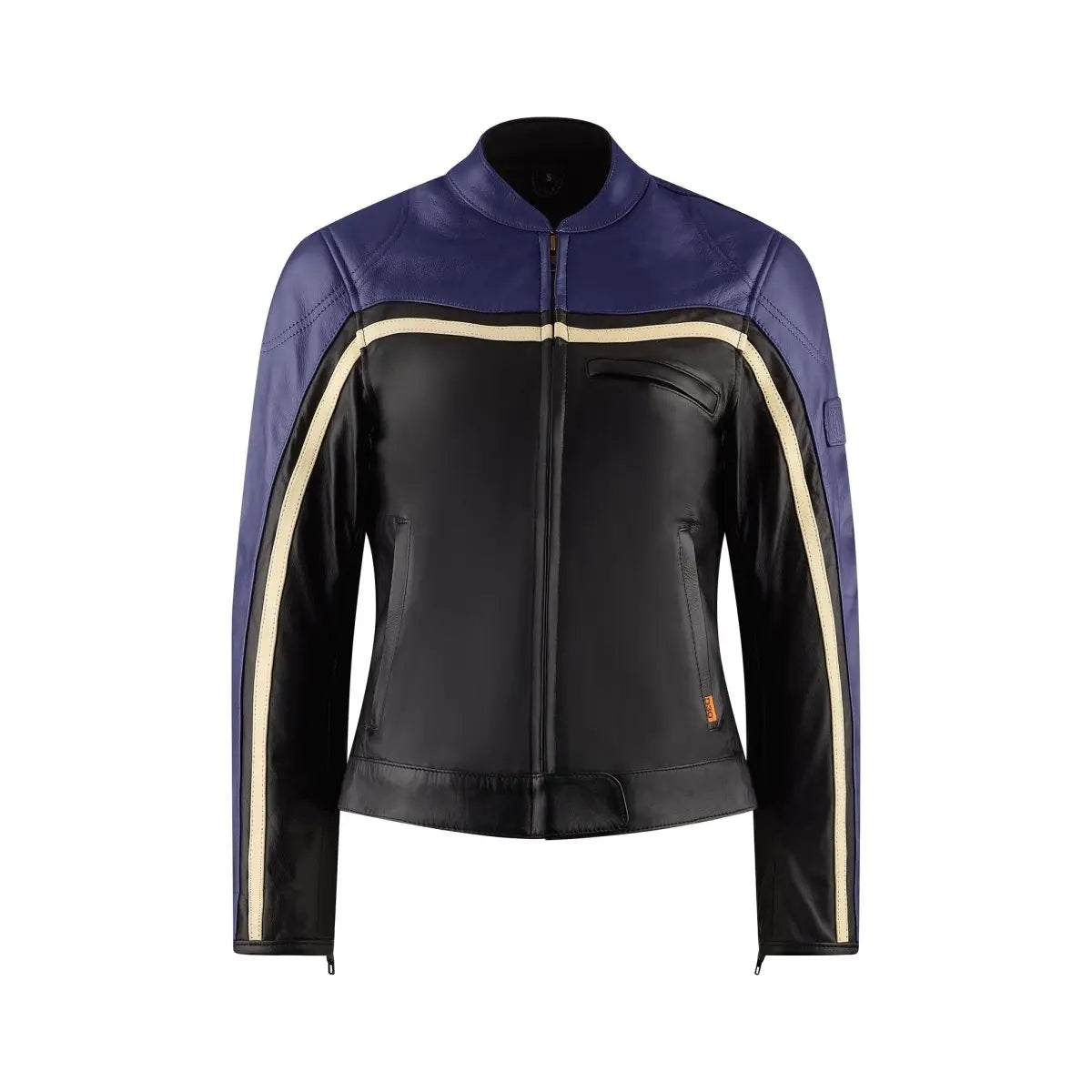 MotoGirl Hayley Purple Leather Jacket available at Veloce Club