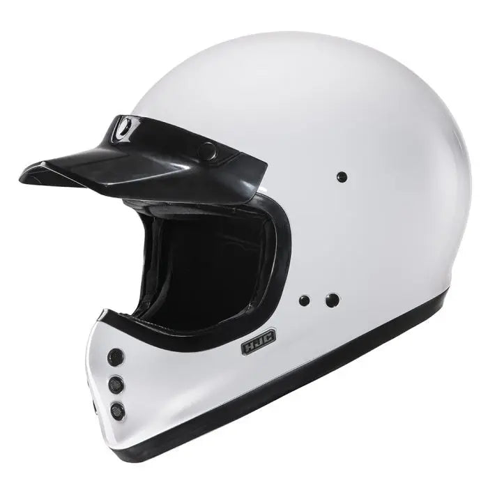 HJC V60 Plain in White - available at Veloce Club
