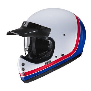 HJC V60 Scoby in White / Red / Blue - available at Veloce Club
