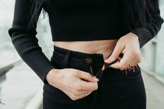 MotoGirl Isla Motorcycle Blue Jeans available at Veloce Club