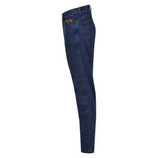 MotoGirl Isla Motorcycle Jeans in blue available at Veloce Club
