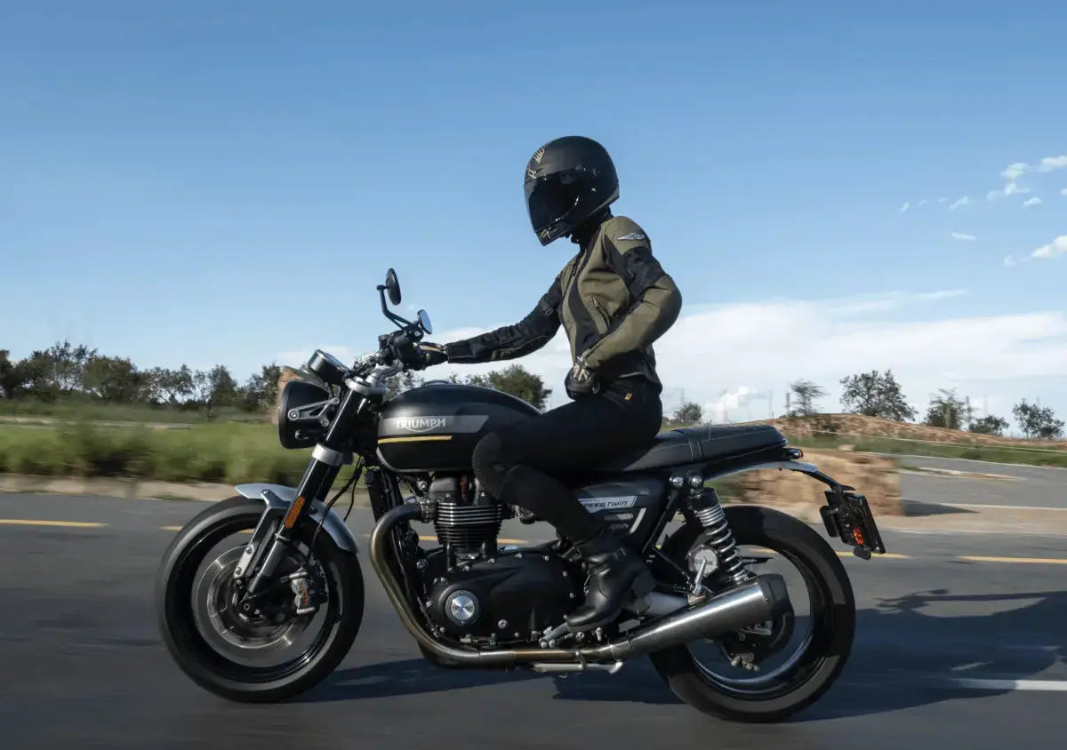 MotoGirl Jodie Jacket in Khaki Green | Veloce Club