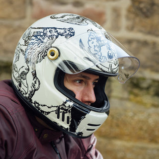 Merlin Revival Vintage Helmet Versus Off White