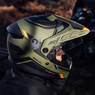 Merlin Torres Adventure Helmet in Block Matt Green