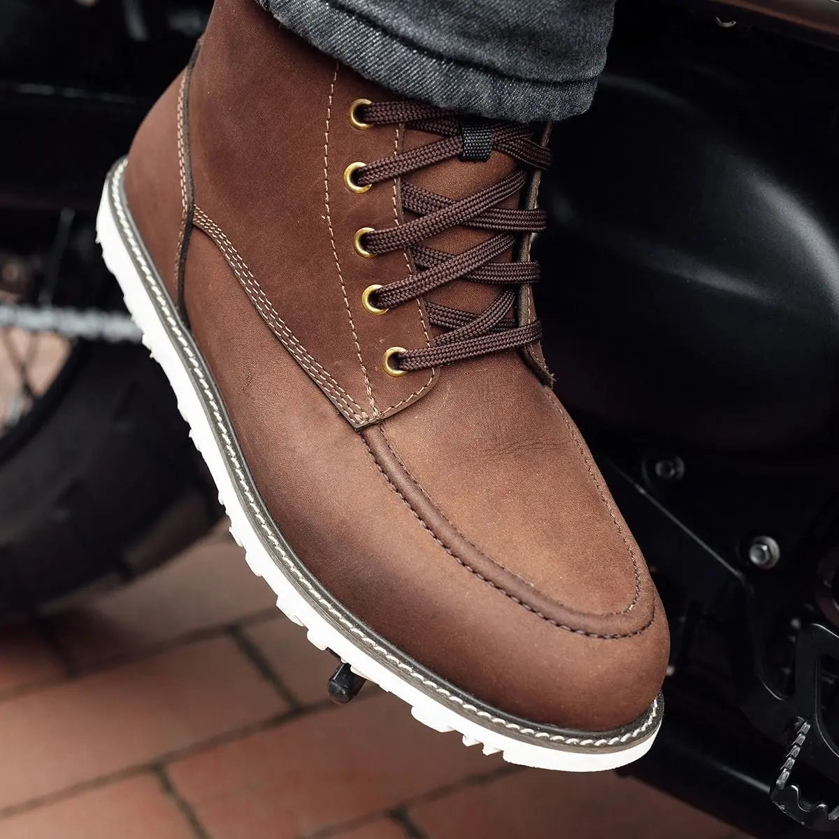 Merlin Worker Moc Toe Waterproof Boot Brown