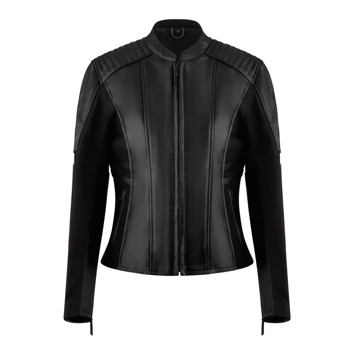 MotoGirl Amelia Leather Jacket Black - available at Veloce Club