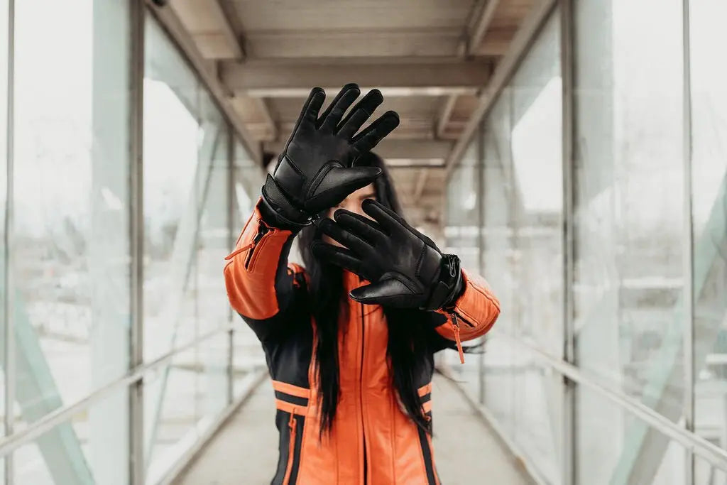 MotoGirl Amina Gloves Black - available at Veloce Club