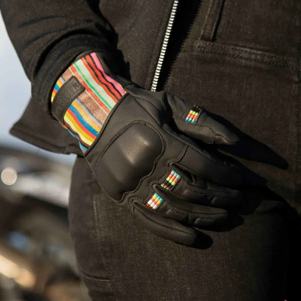 MotoGirl Bessie Gloves in Stripe | Veloce Club