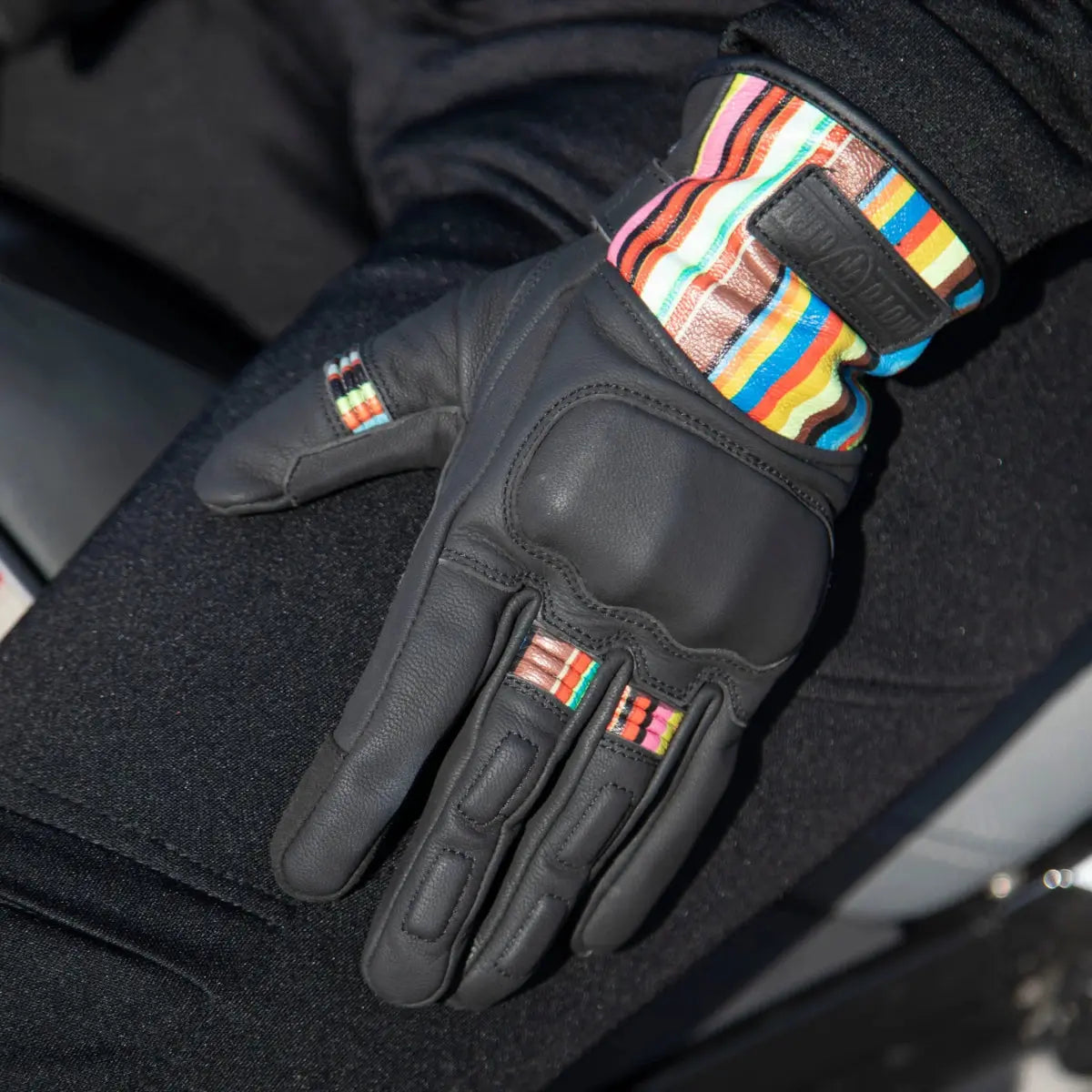 MotoGirl Bessie Gloves in Stripe | Veloce Club