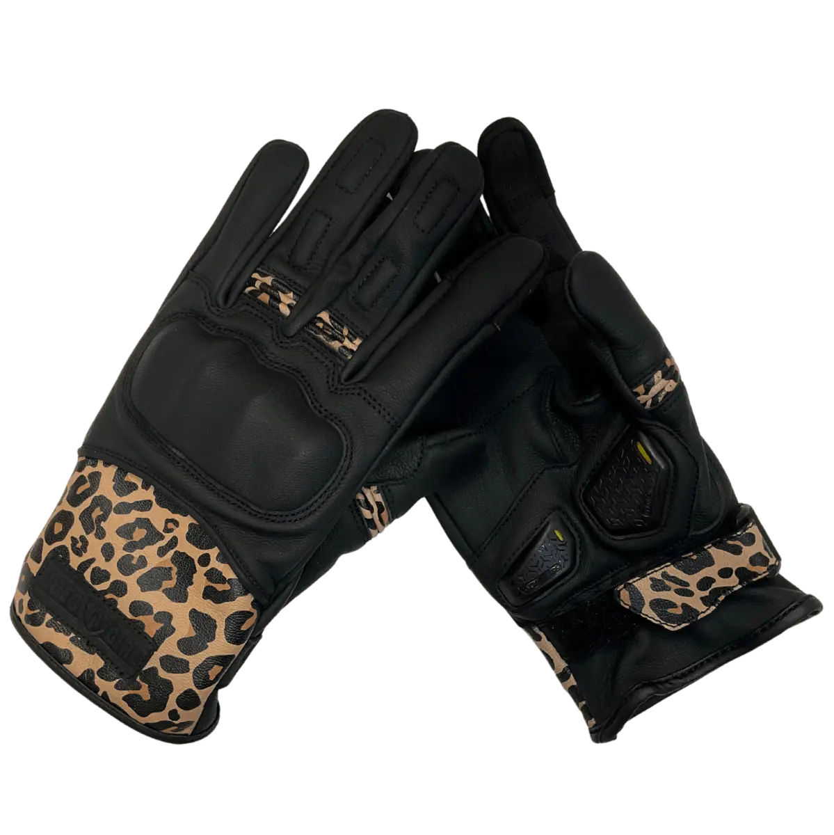 MotoGirl Bessie Gloves Leopard - available at Veloce Club