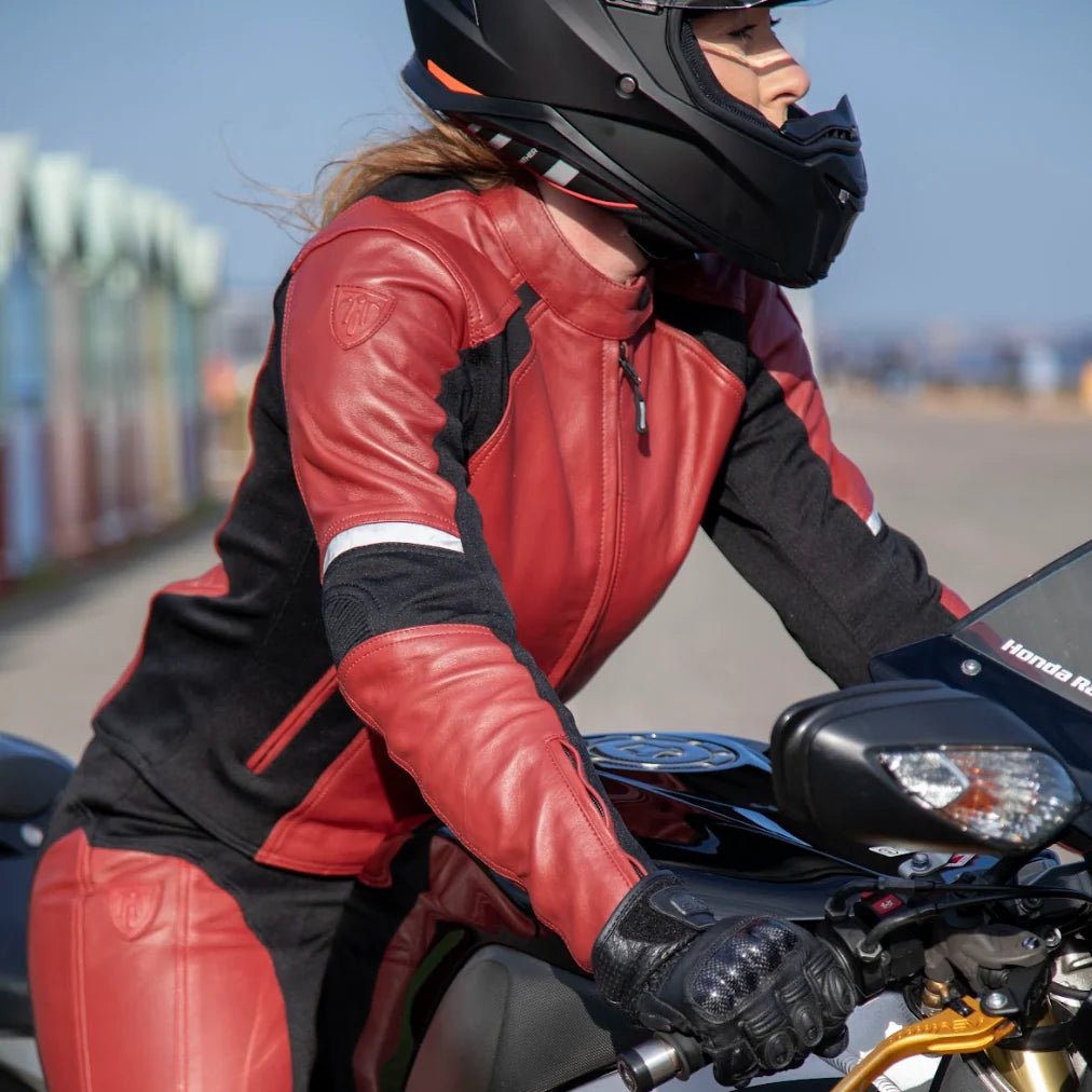 Fiona Red Leather Jacket | Veloce Club