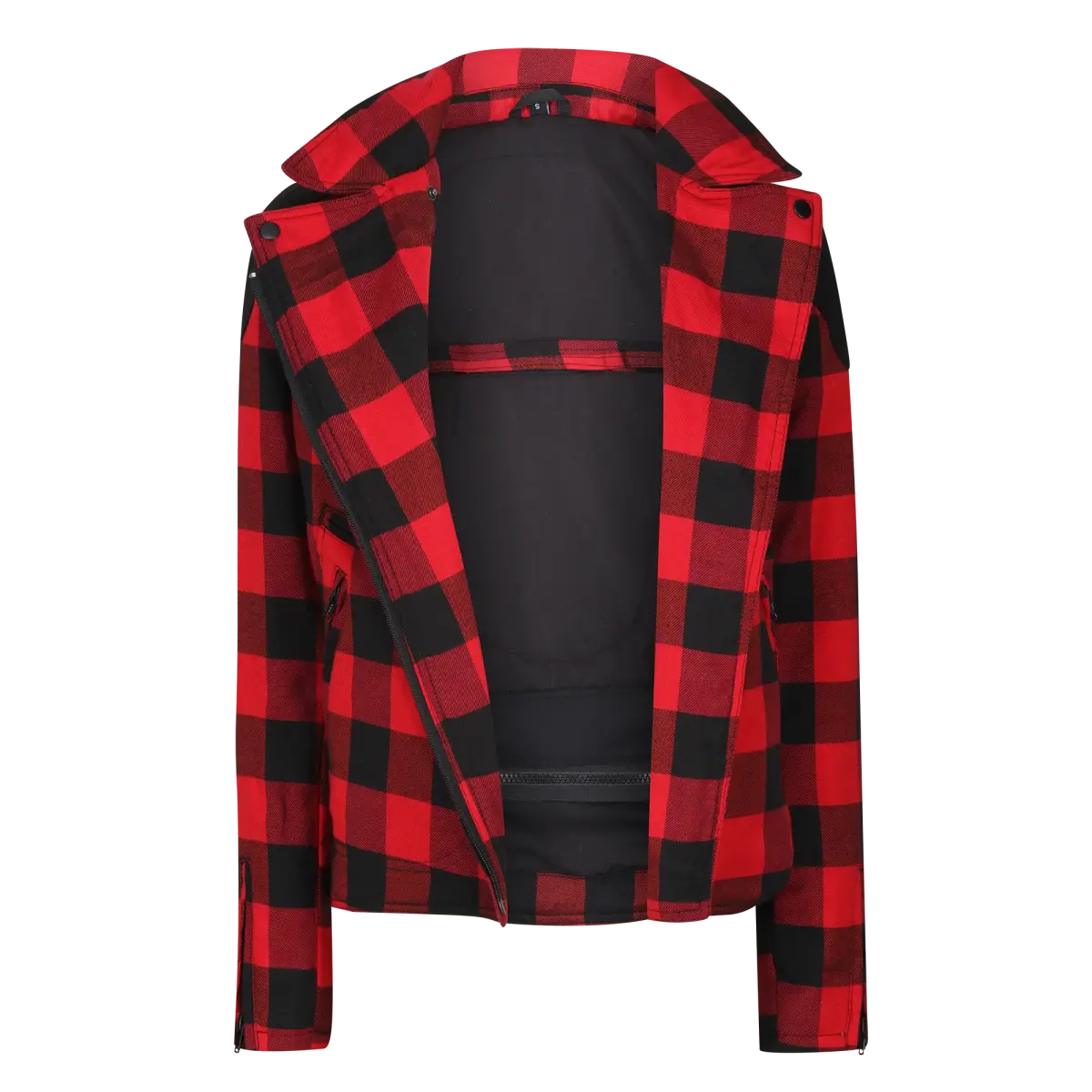 MotoGirl Jessie Flannel Jacket in Red