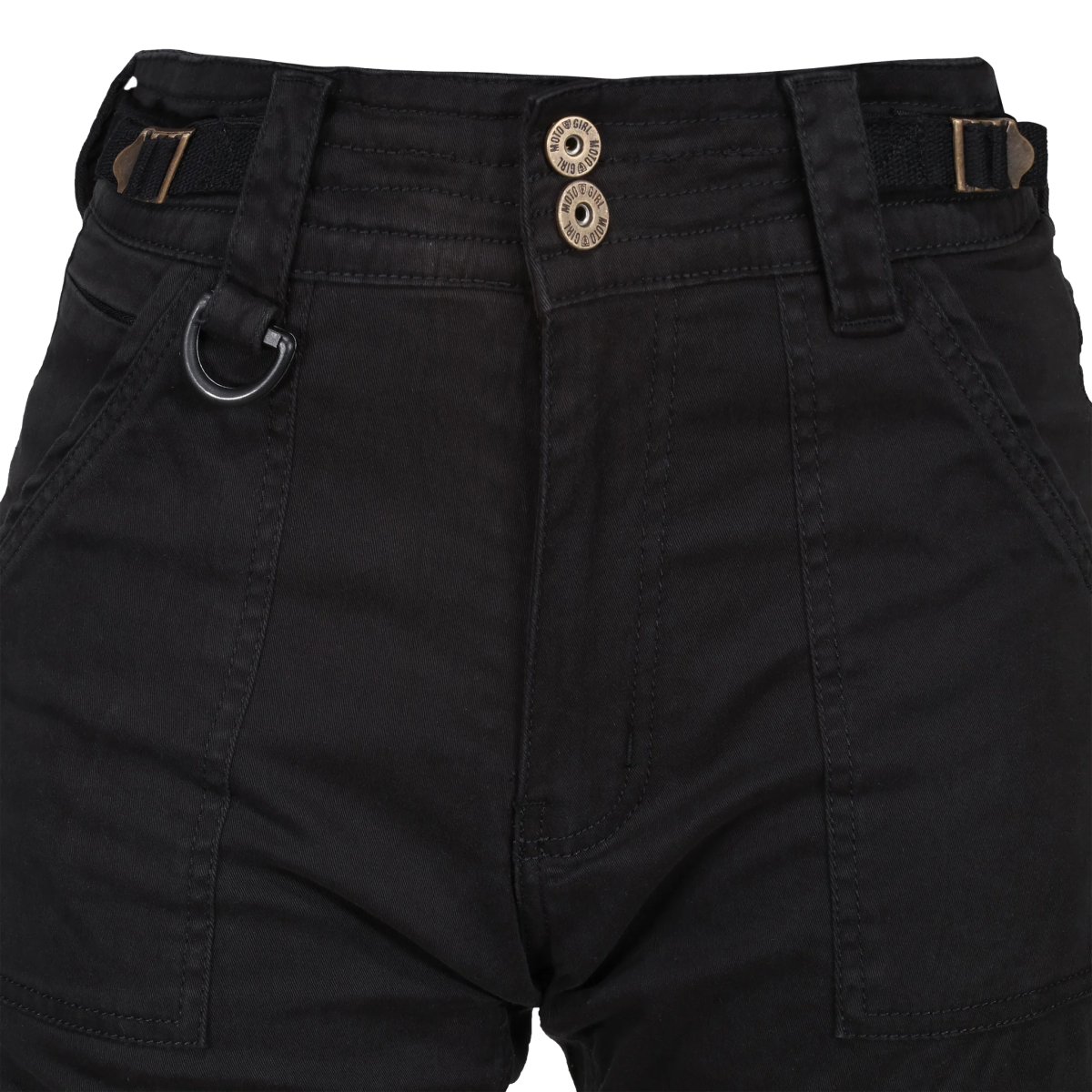 MotoGirl Lara Cargo trousers in Black