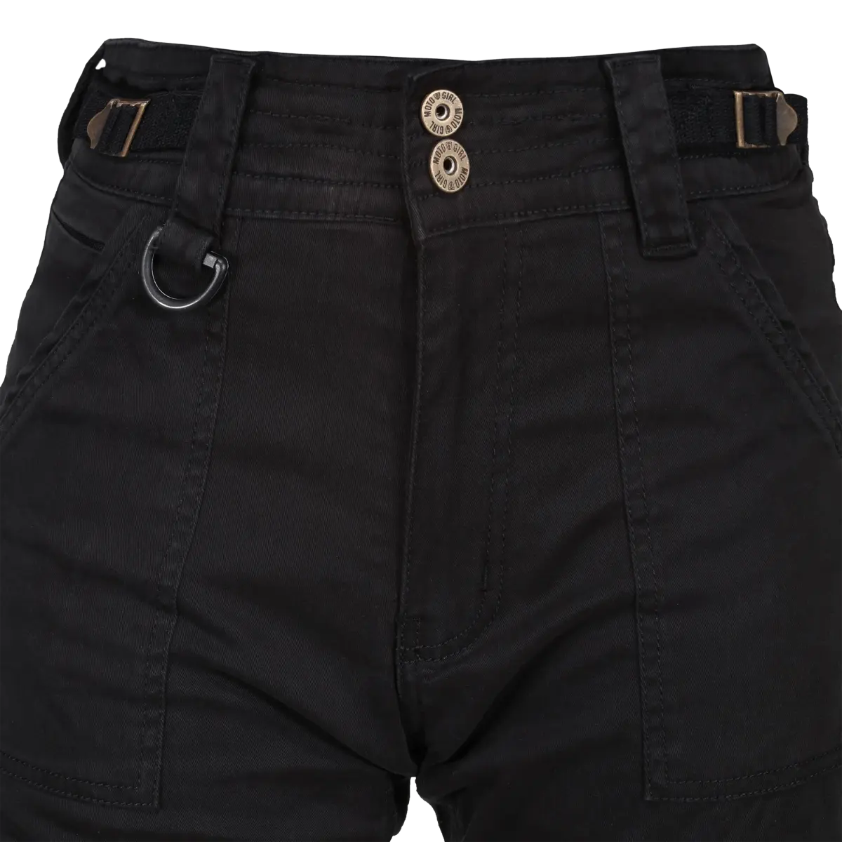 MotoGirl Lara Cargo trousers in Black