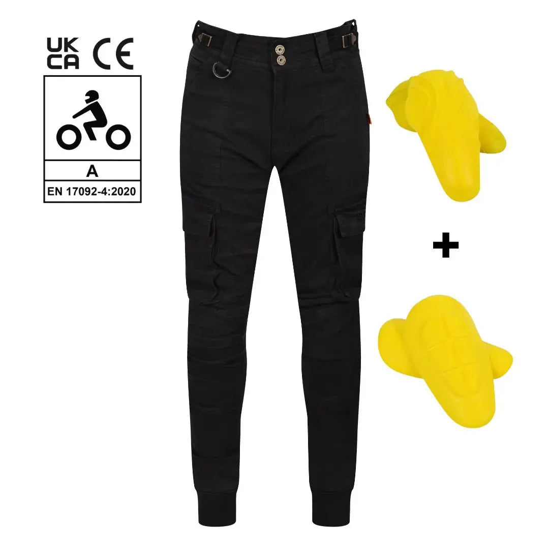 MotoGirl Lara Cargo trousers in Black