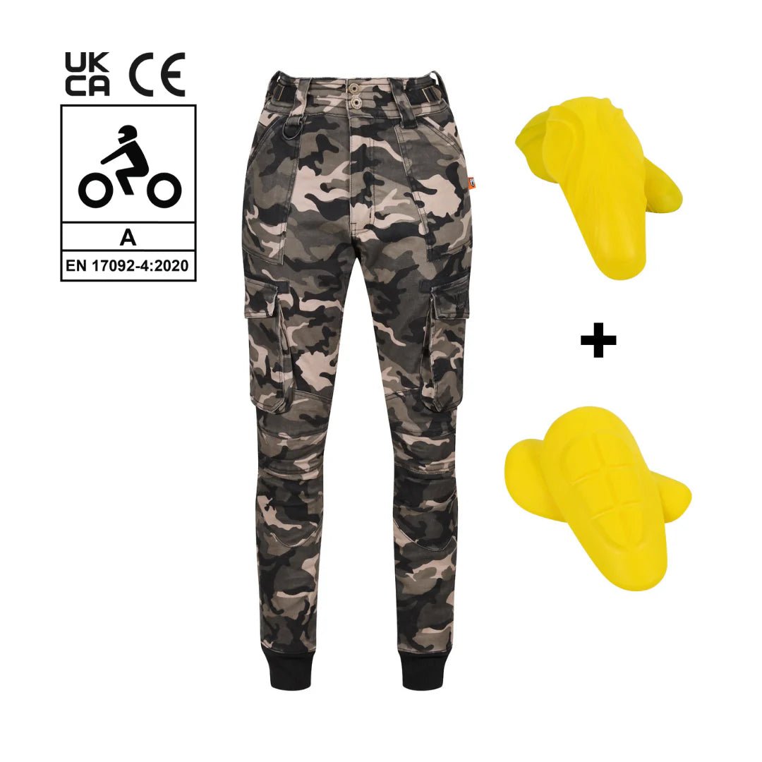 MotoGirl Lara Cargo trousers in Camo