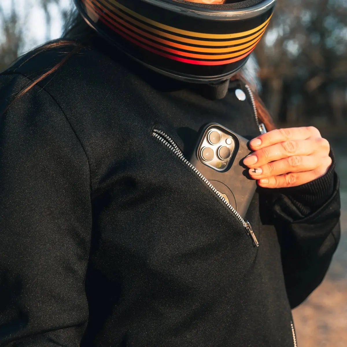 MotoGirl Sherrie Jacket in Black | Veloce Club