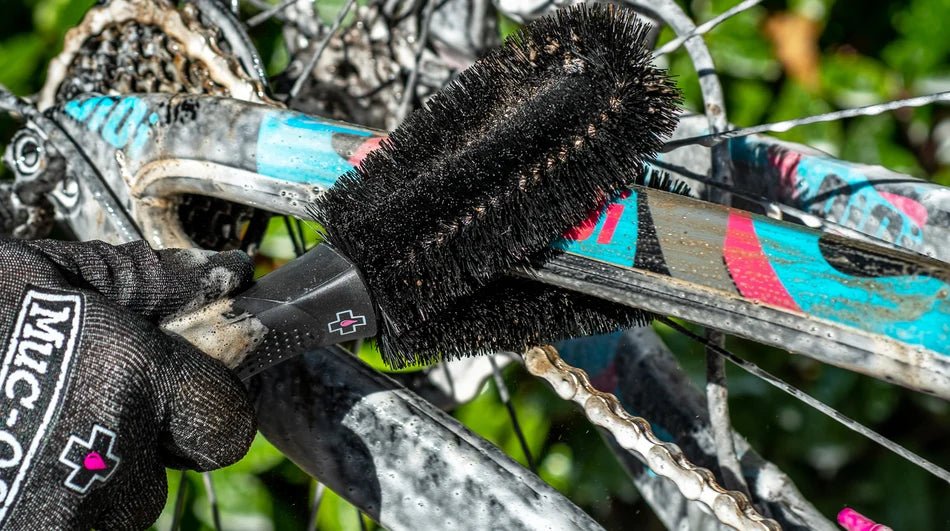 Muc-Off Two Prong Brush for Hard-to-Reach Dirt | Veloce Club