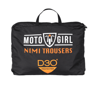 MotoGirl Nimi Zip Trousers in Black available at Veloce Club