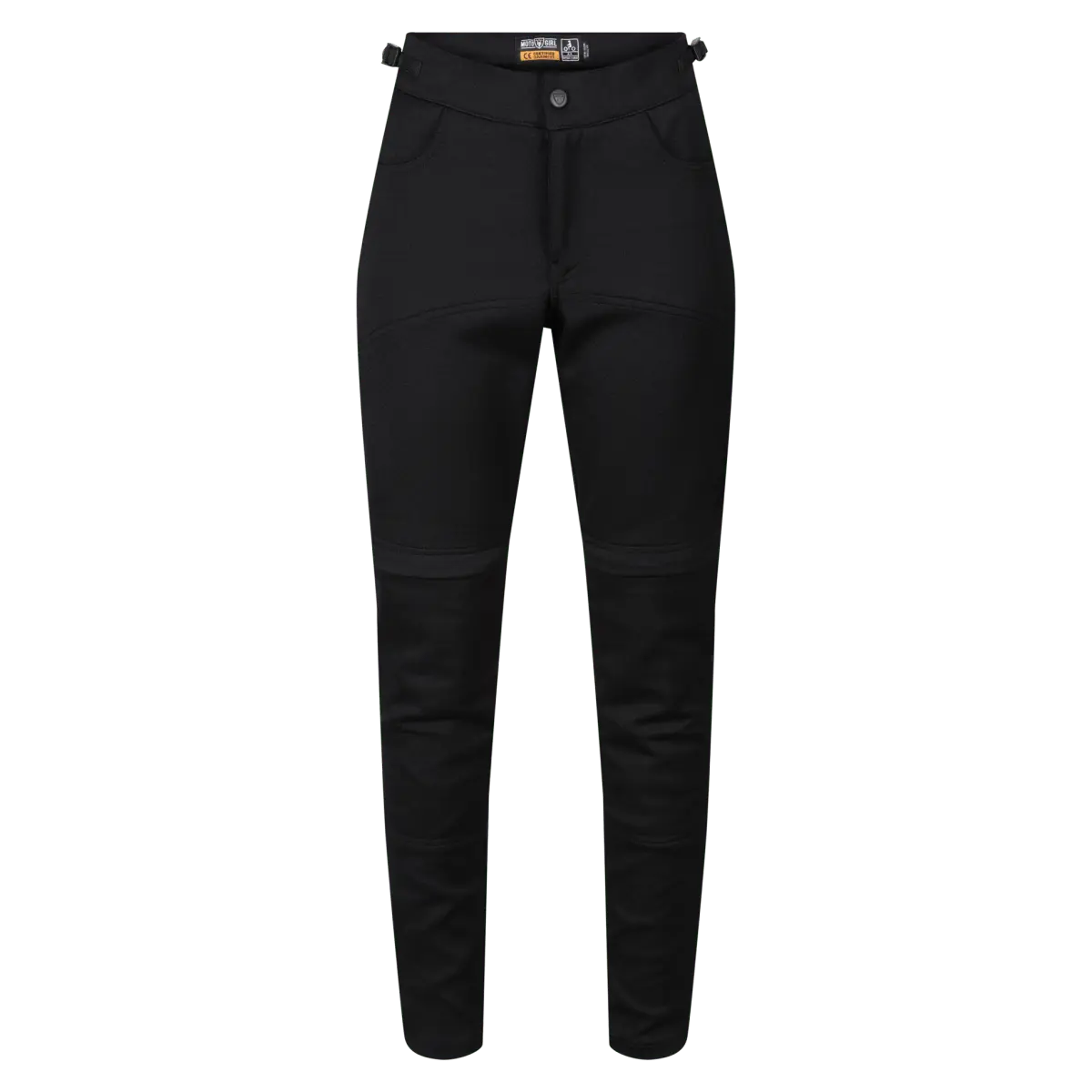 MotoGirl Nimi Zip Trousers in Black available at Veloce Club