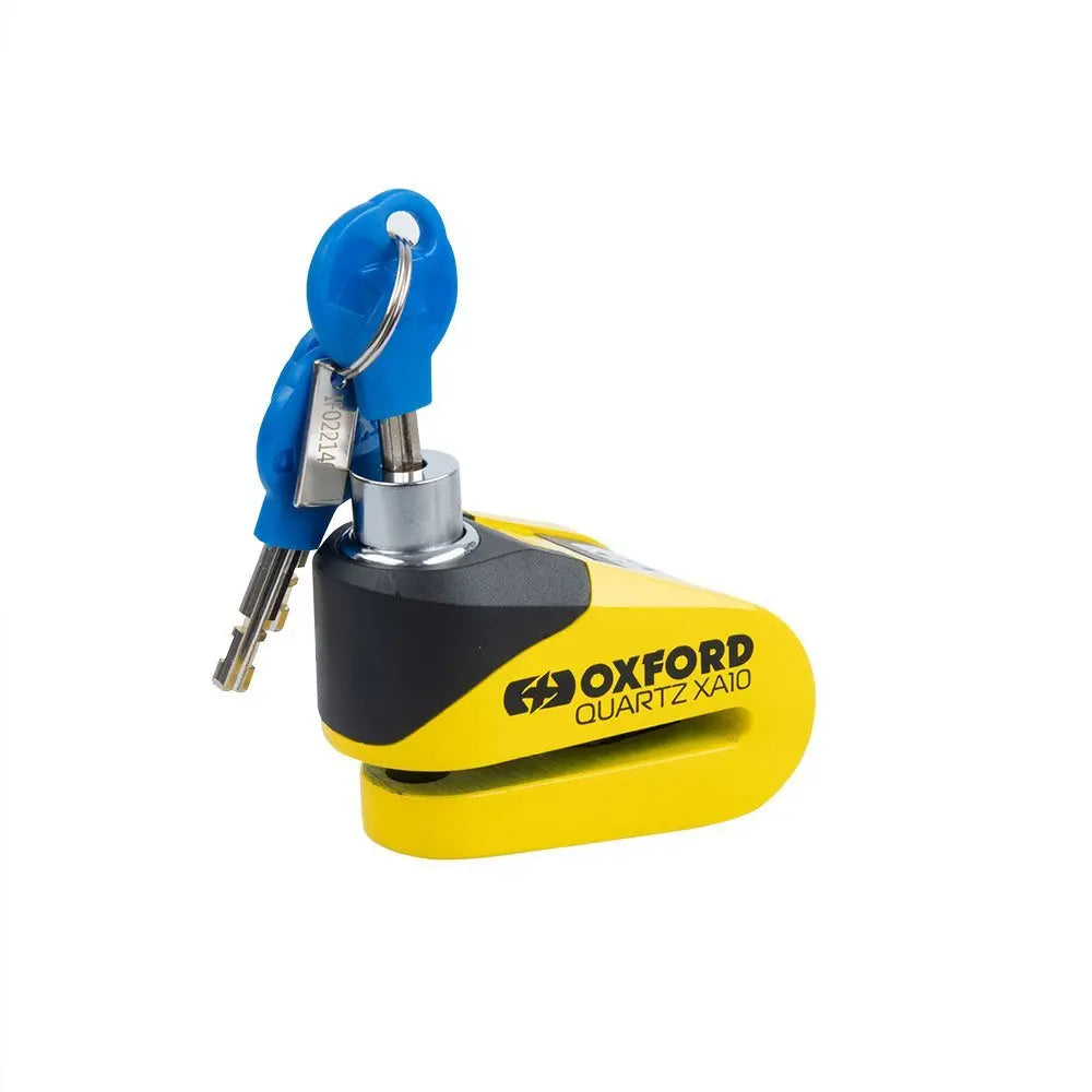 Oxford Quartz XA10 Alarm Disc Lock in Black and Yellow
