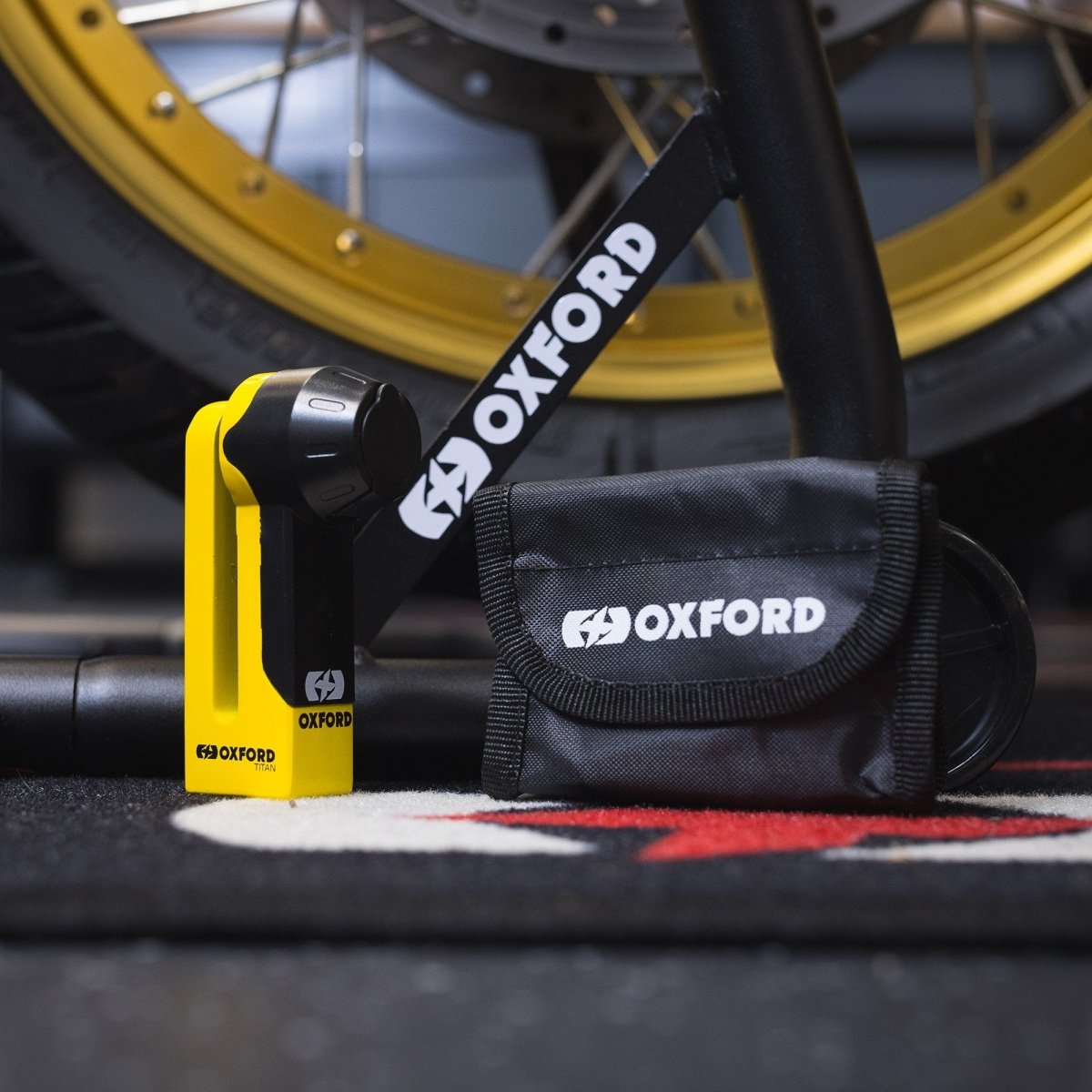 Oxford Titan 10mm Pin Disc Lock Yellow