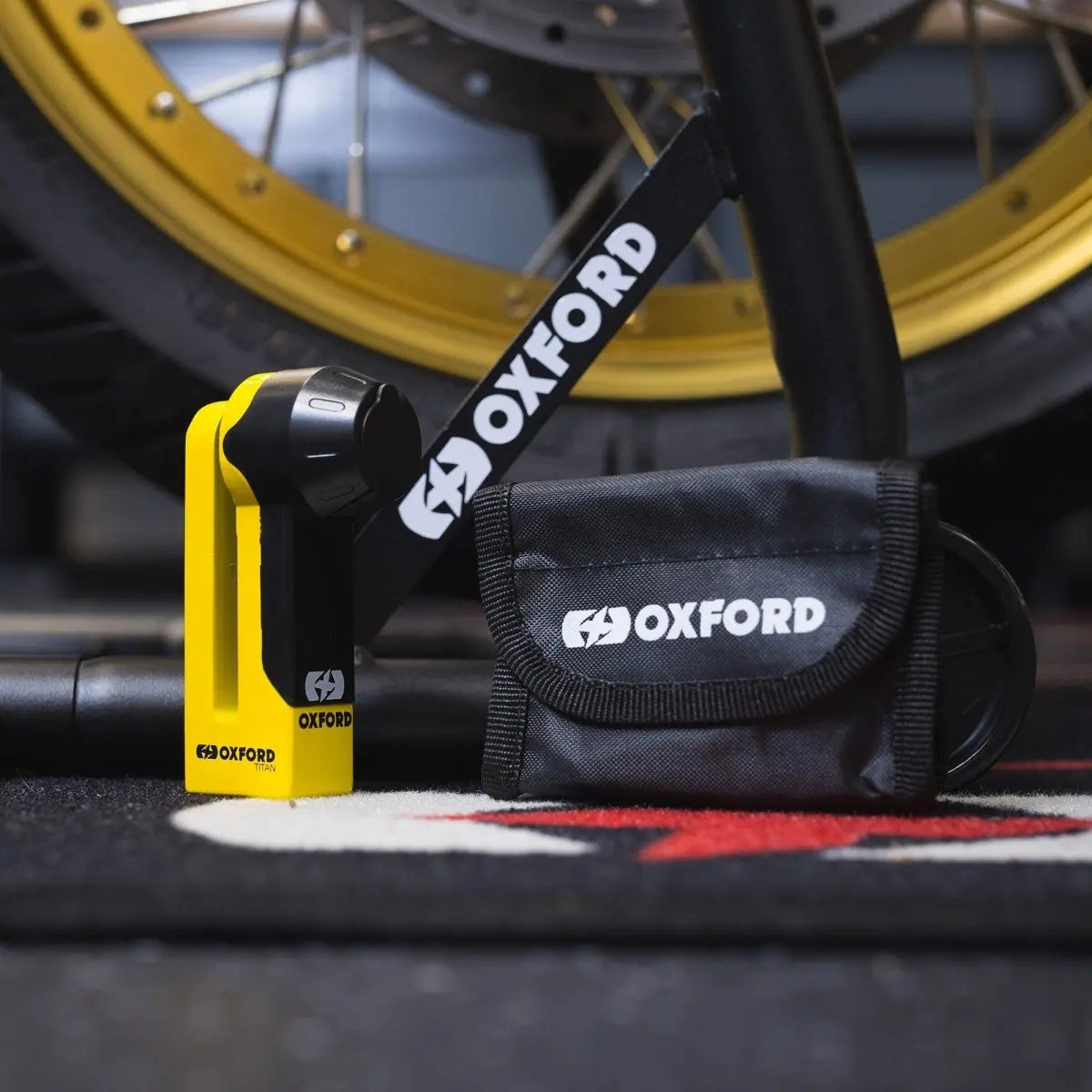 Oxford Titan 10mm Pin Disc Lock Yellow