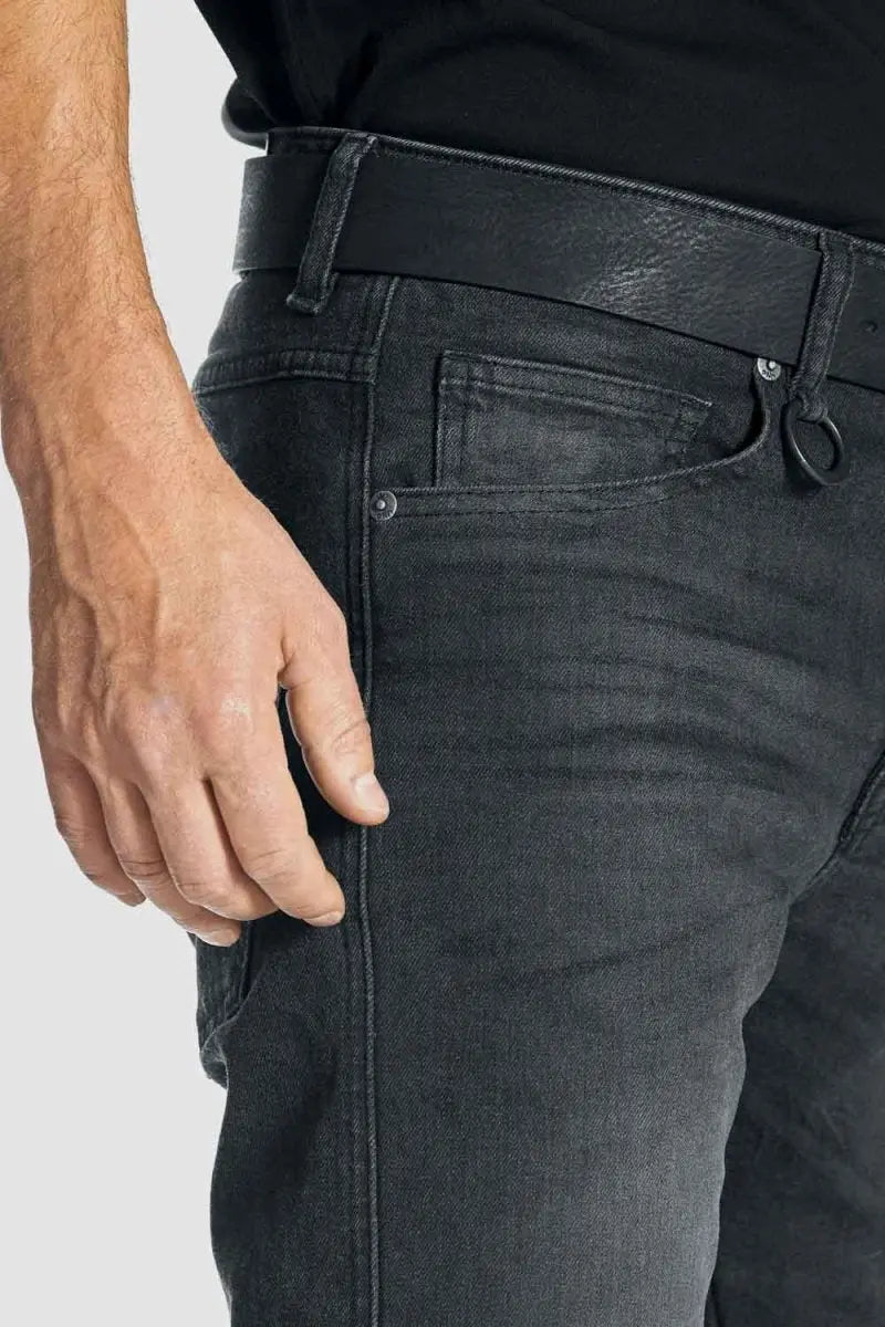 Pando Moto Robby Slim Jean in Black | Veloce Club