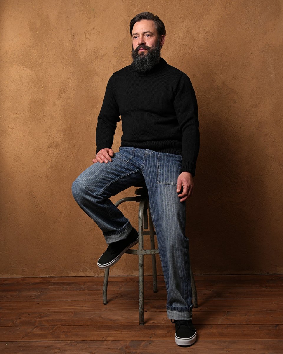 Pike Brothers 1941 USN Seaman Sweater Black | Veloce Club