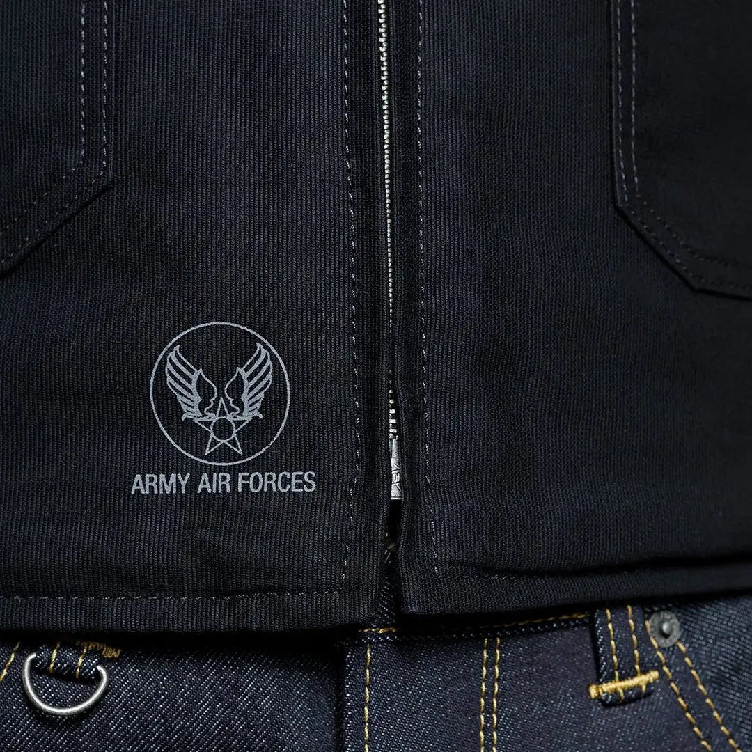 Pike Brothers 1942 Vest Waxed Navy - available at Veloce Club