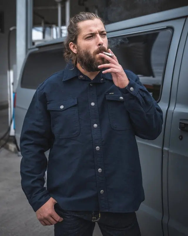 Pike Brothers 1943 CPO Shirt Moleskin Navy