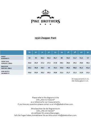 Pike Brothers 1958 Chopper Jeans 15oz Indigo - available at Veloce Club