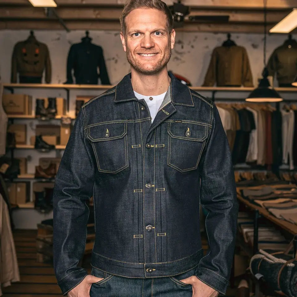 Pike Brothers 1958 Roamer Jacket 15oz indigo - available at Veloce Club