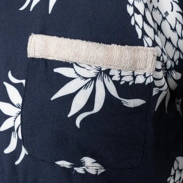 Pike Brothers 1961 Cabana Shirt Entrega Blue - available at Veloce Club
