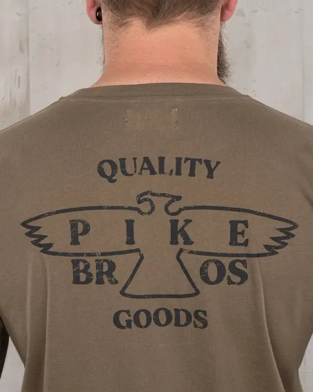 Pike Brothers 1969 Eagle Sports T-shirt in Olive - available at Veloce Club