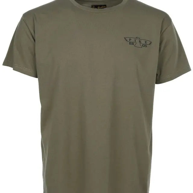 Pike Brothers 1969 Eagle Sports T-shirt in Olive - available at Veloce Club